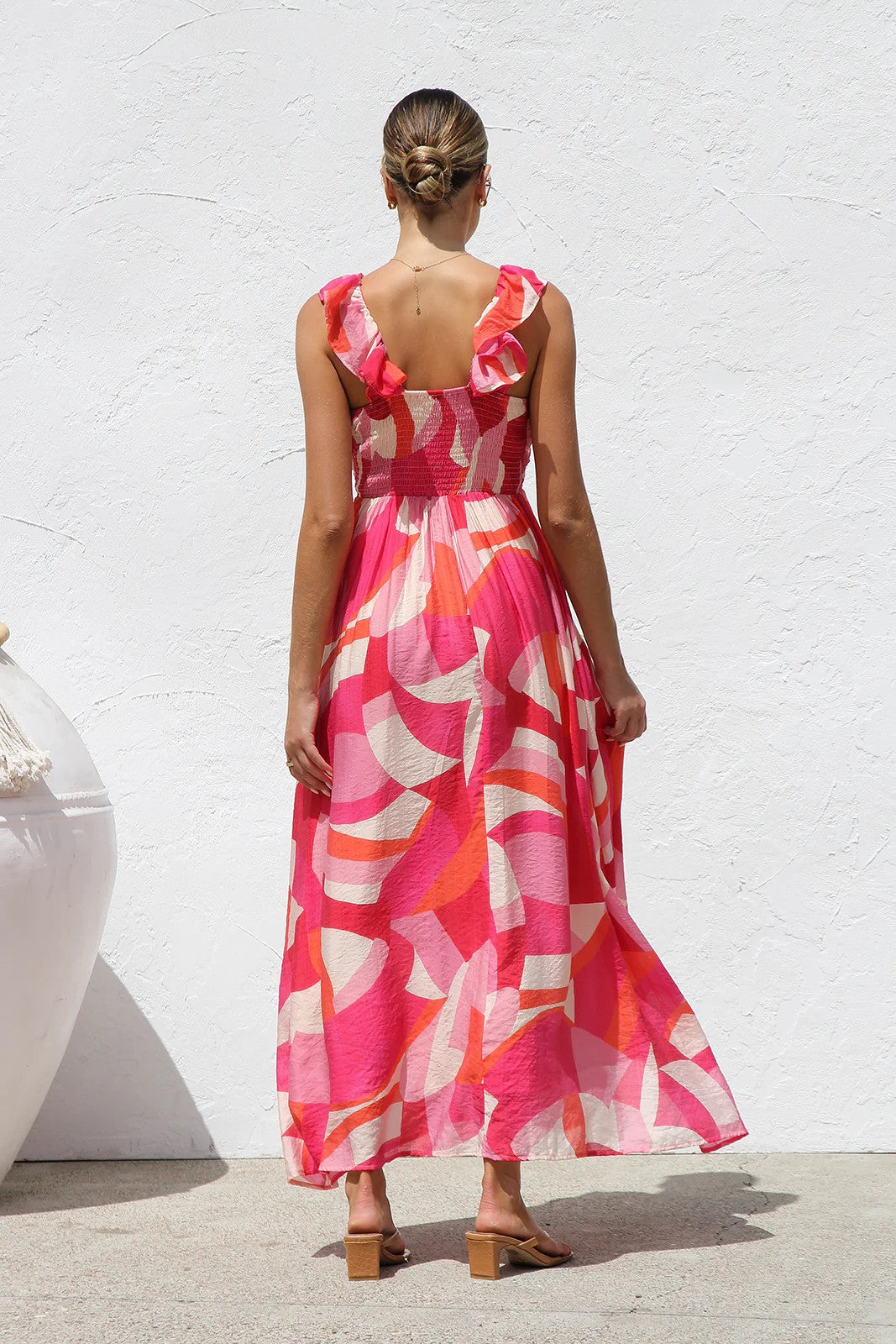 Sweet At Heart Floral Print Maxi Dress - Pink