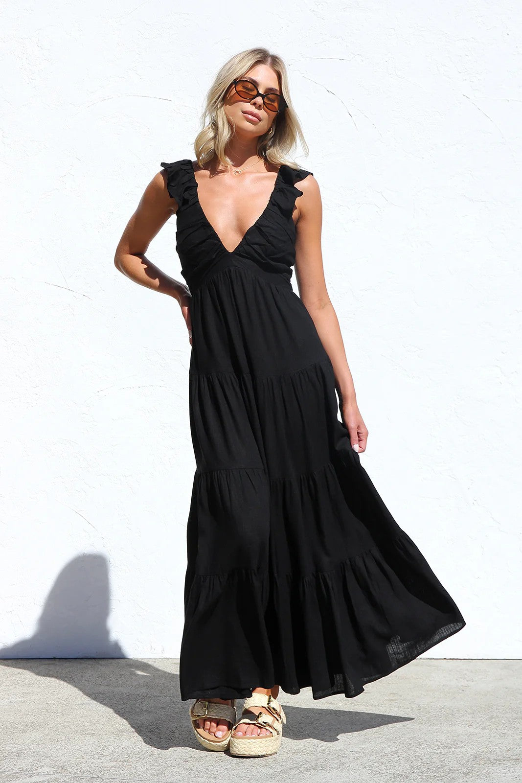 Sweet At Heart Floral Print Maxi Dress - Pink