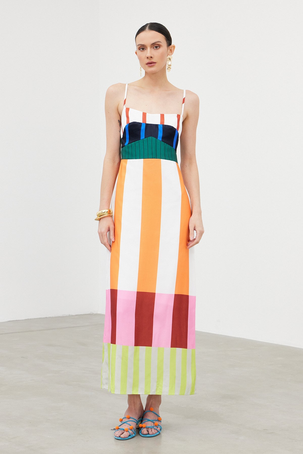 Ibb Spaghetti Stripe Maxi Dress
