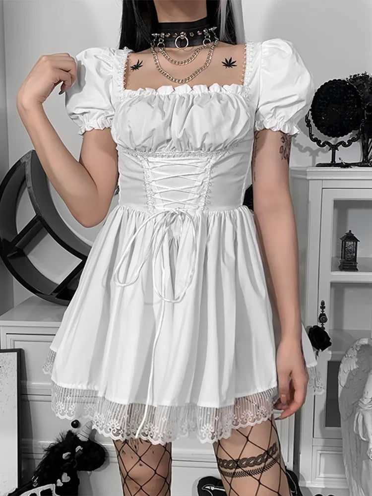 Faux Leather Halter Bustier Mini Dress