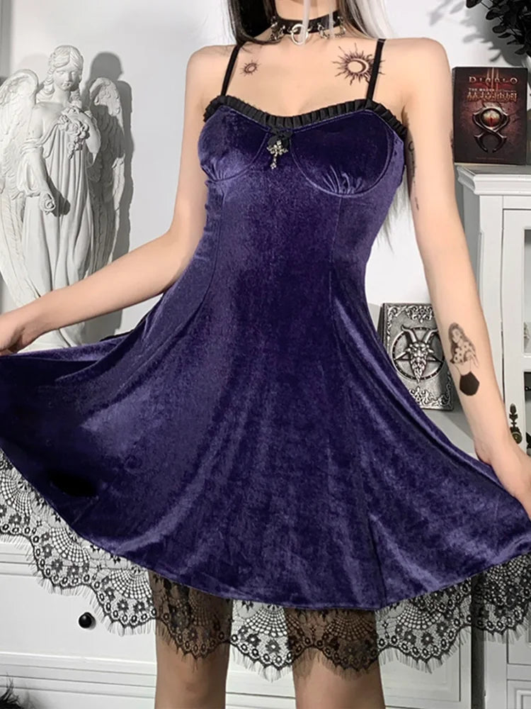 Faux Leather Halter Bustier Mini Dress
