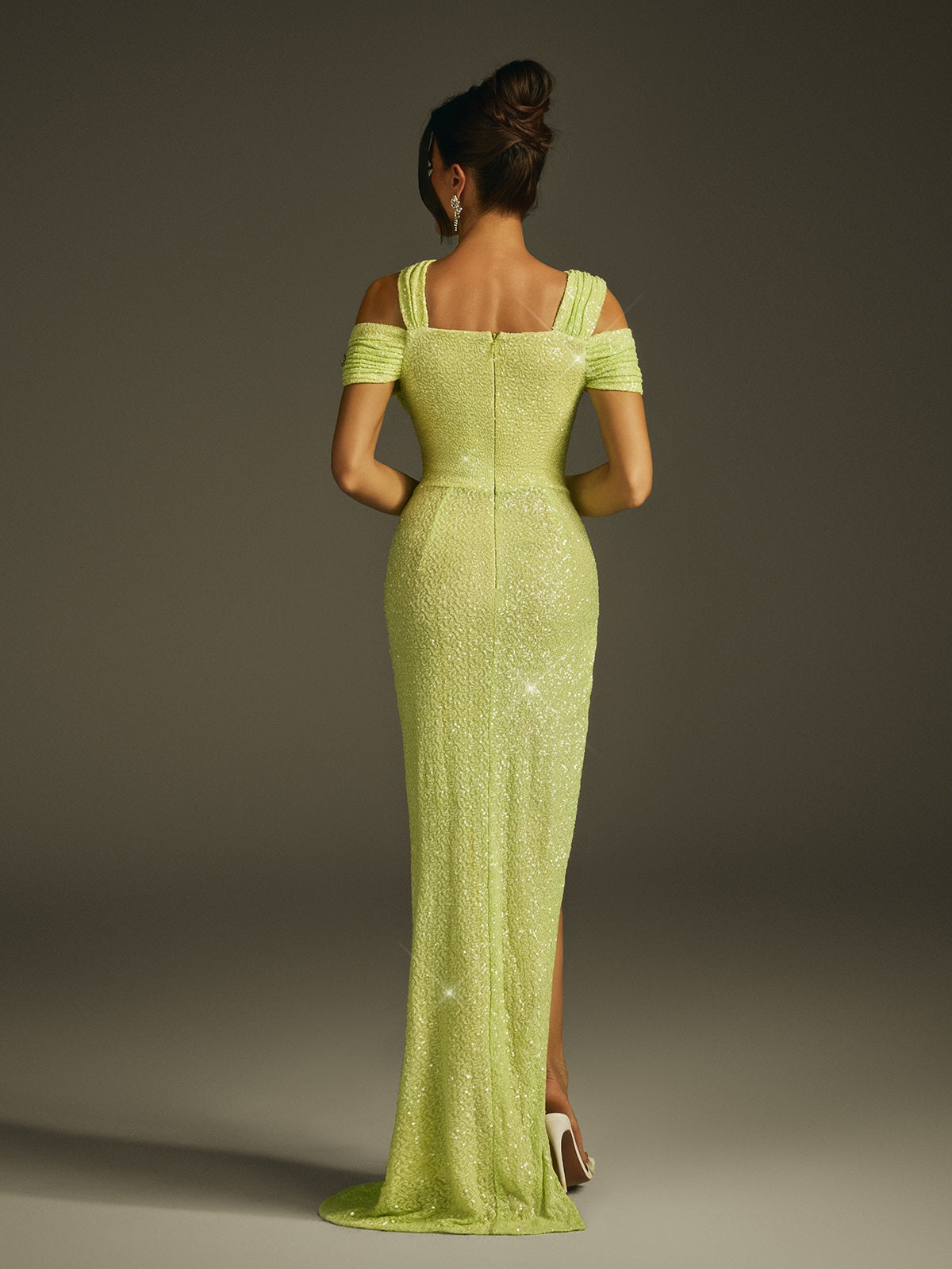 Cutout Sequin Split Maxi Dress - View 6