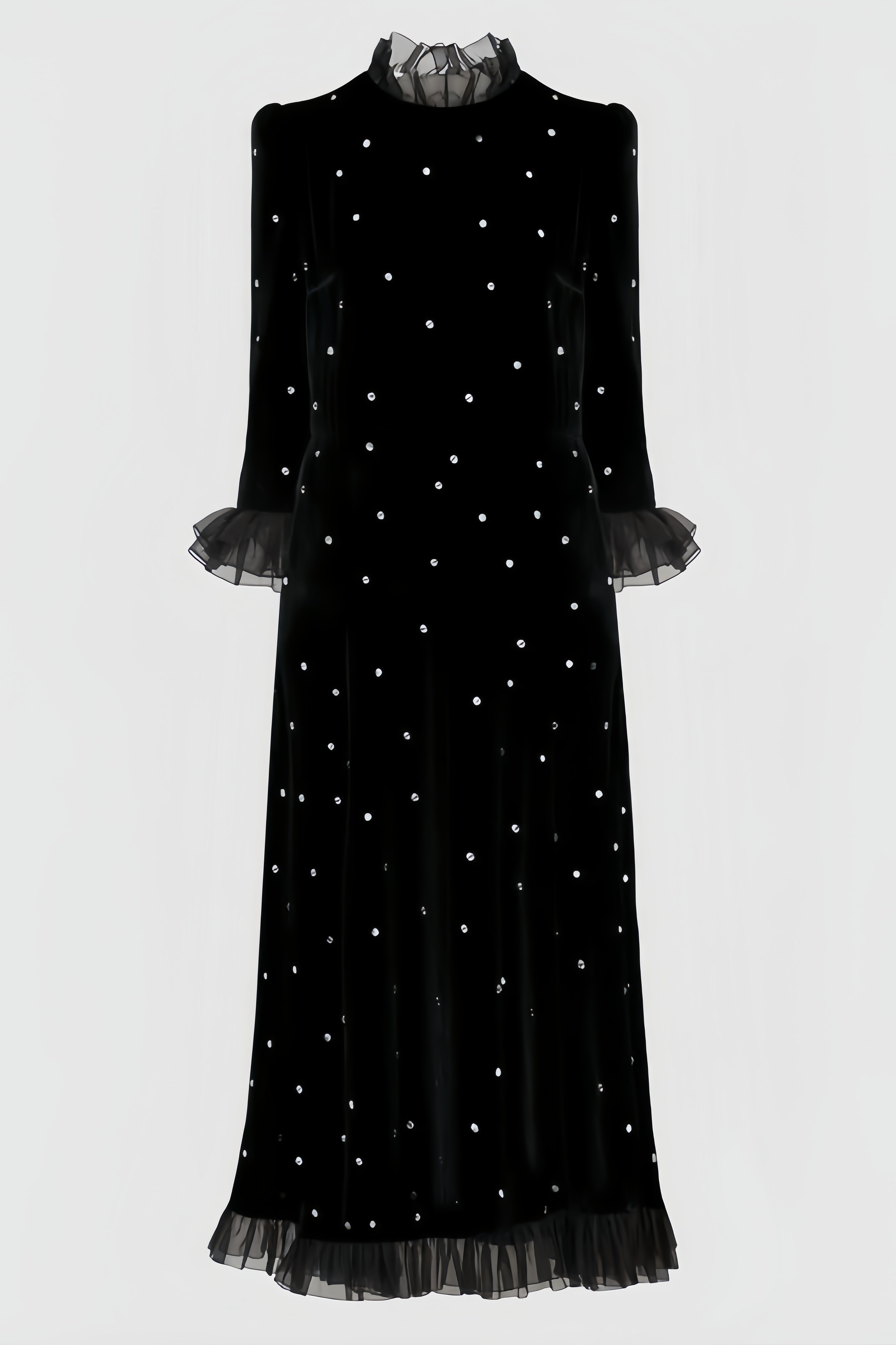Koni Black Velvet Maxi Dress - View 4