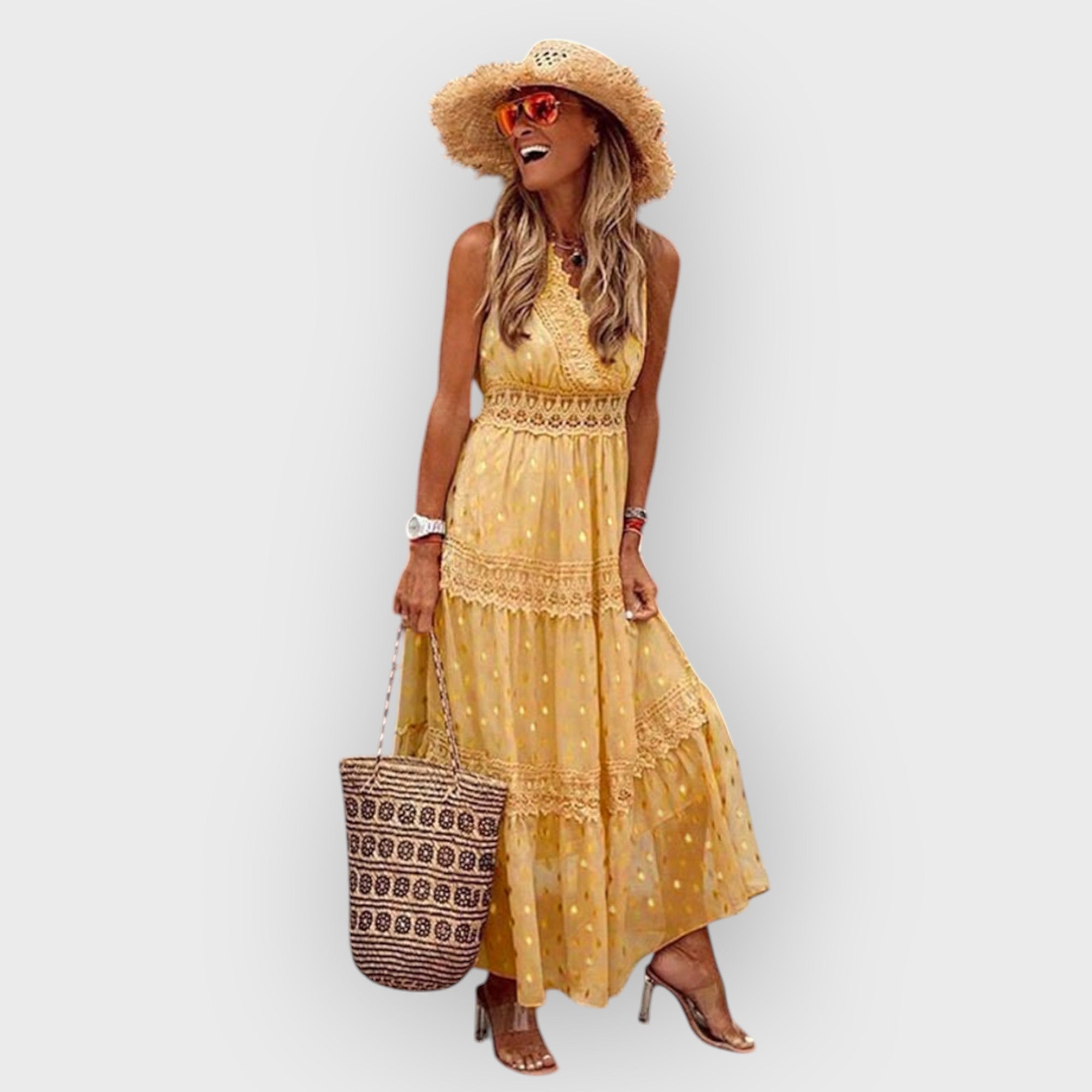 Alice | Summer Maxi Dress for Women Yellow