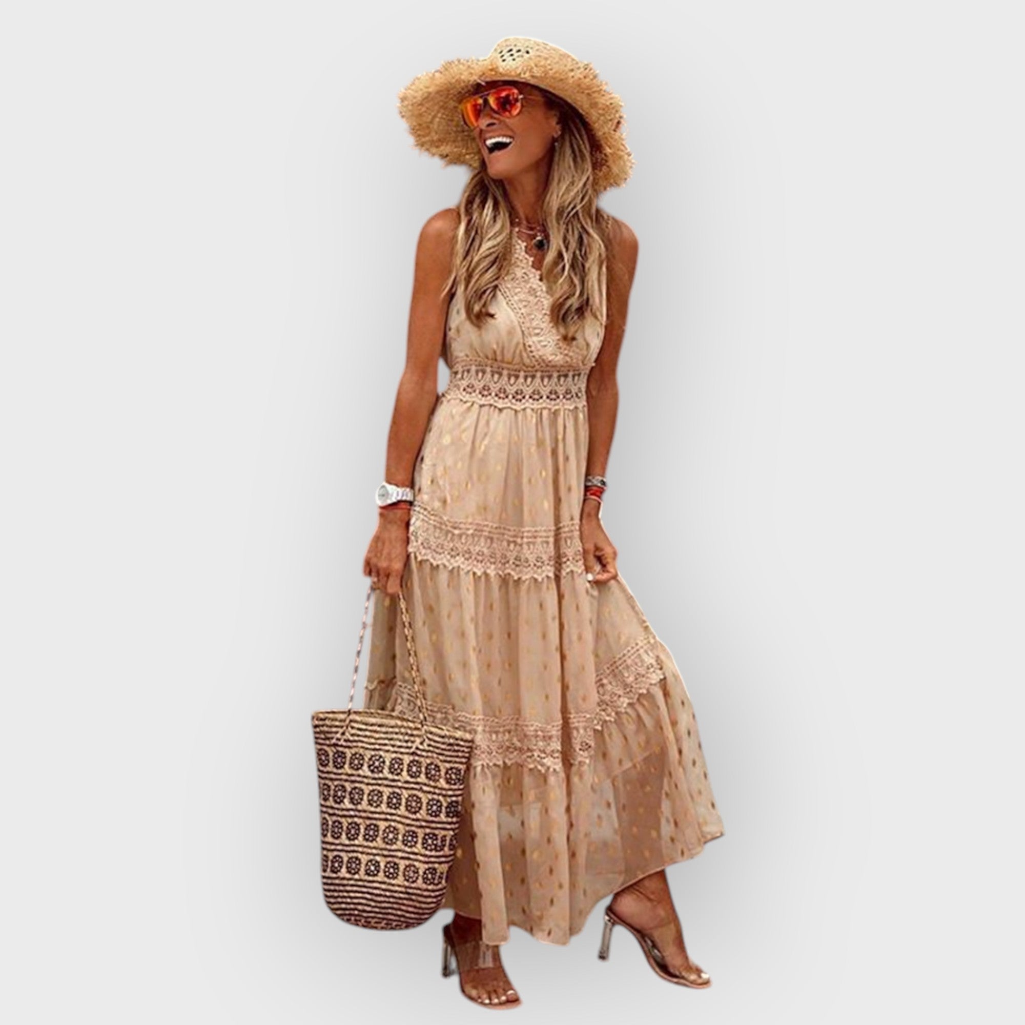 Alice | Summer Maxi Dress for Women Apricot