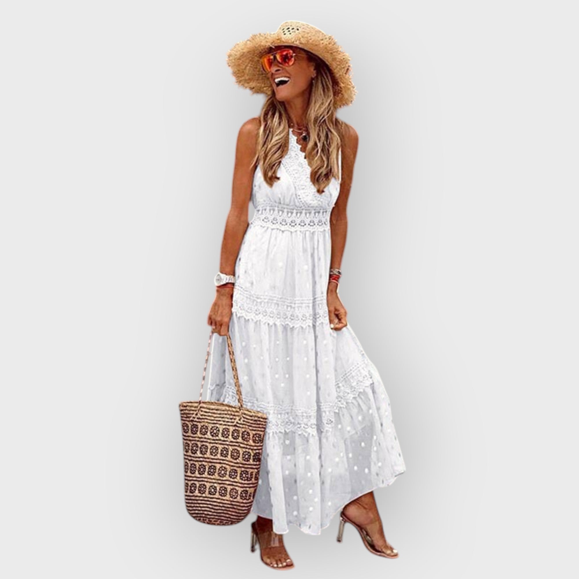 Alice | Summer Maxi Dress for Women White