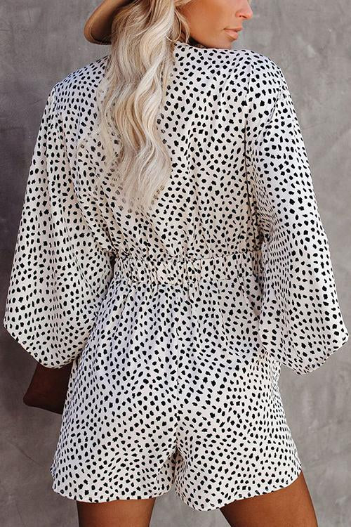 Print Bat Knot Romper