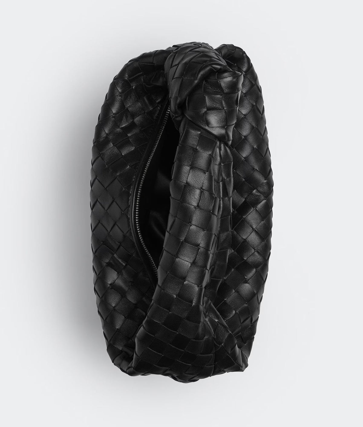 Woven Knot Handle Slouchy Hobo Bag