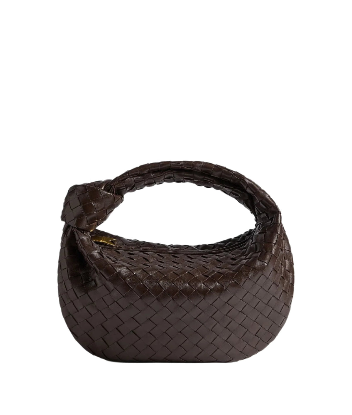 Woven Knot Handle Slouchy Hobo Bag