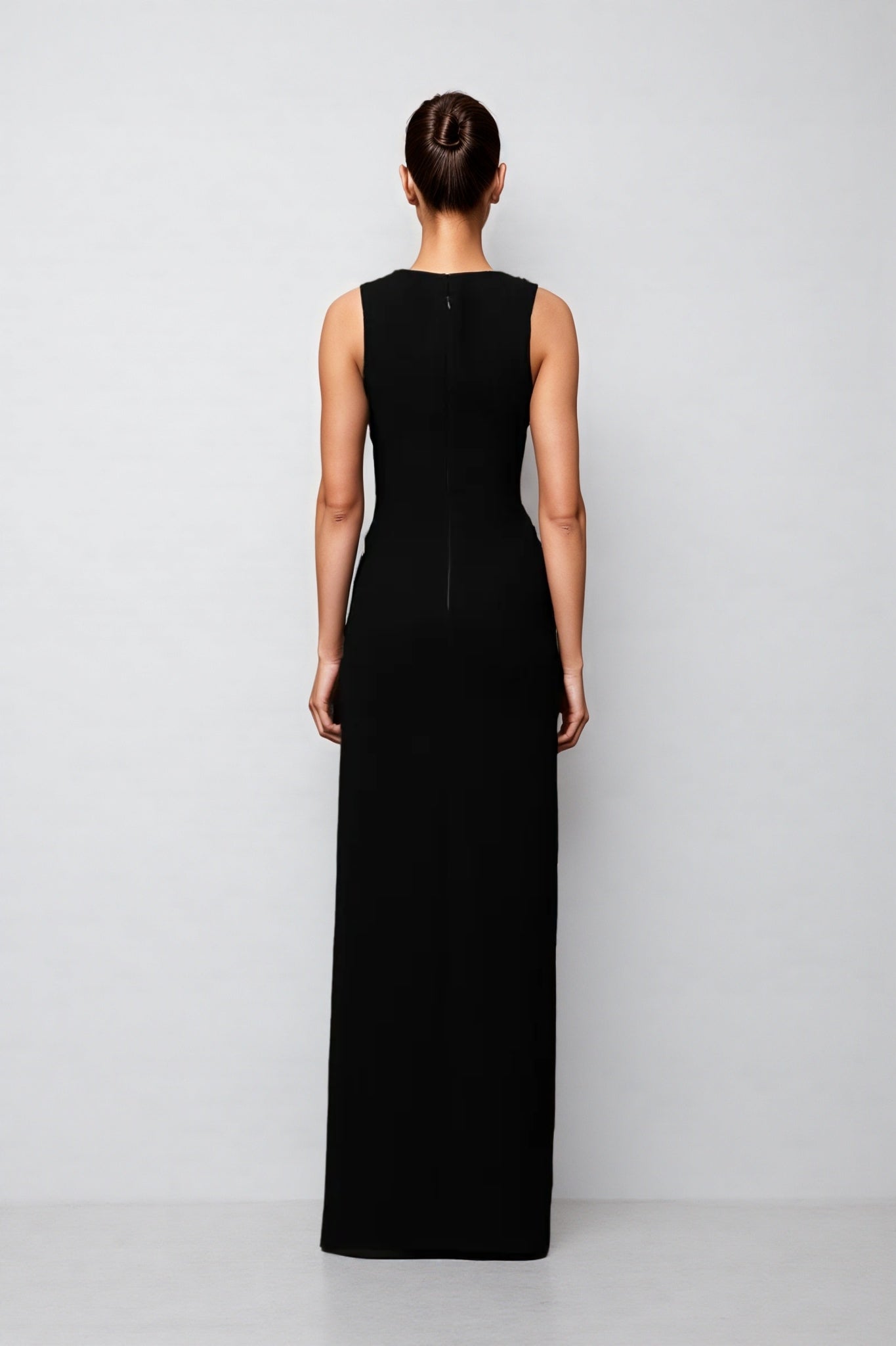 Gideoa Black Mesh Chain Maxi Dress - View 3