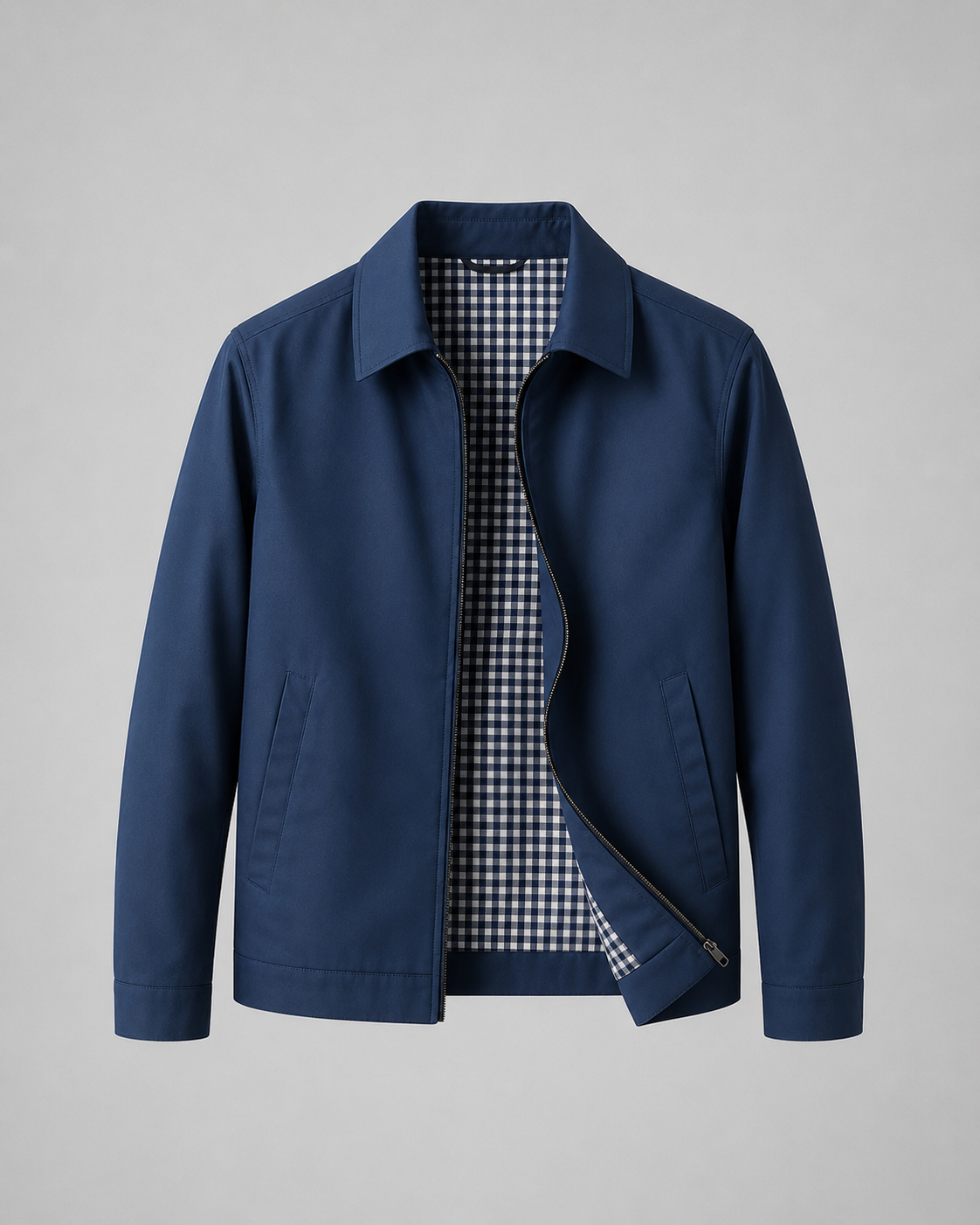 Men’s Lightweight Harrington Jacket – Check Lining
