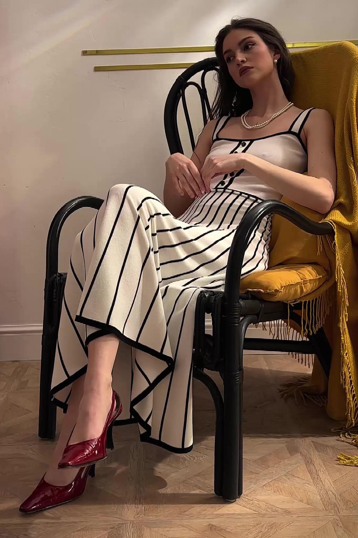 Effortless Frida When Knitting Midi Dress Premium Wardrobe Essential