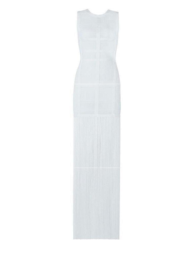 Julie Bustier Fringed Midi Dress - View 6
