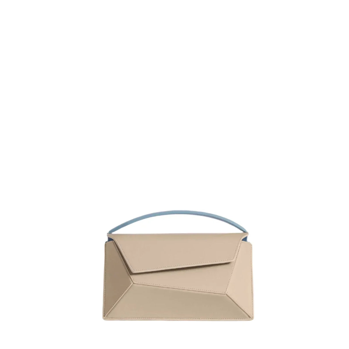 Color Block Top Handle Structured Shoulder Bag