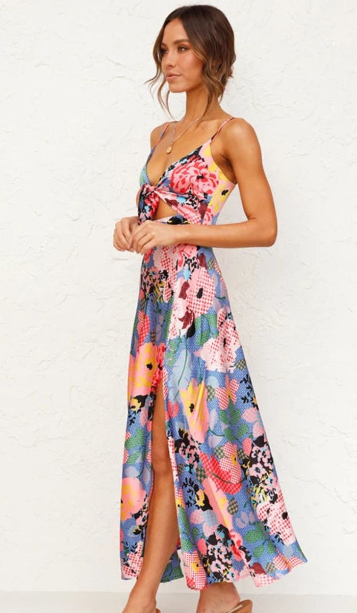 Johana Exclusive Floral Print Dress Elevated Occasion Wear
