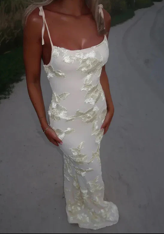 Chic Spaghetti Straps Blue Mermaid Prom Dress Long Evening Dress cc2014