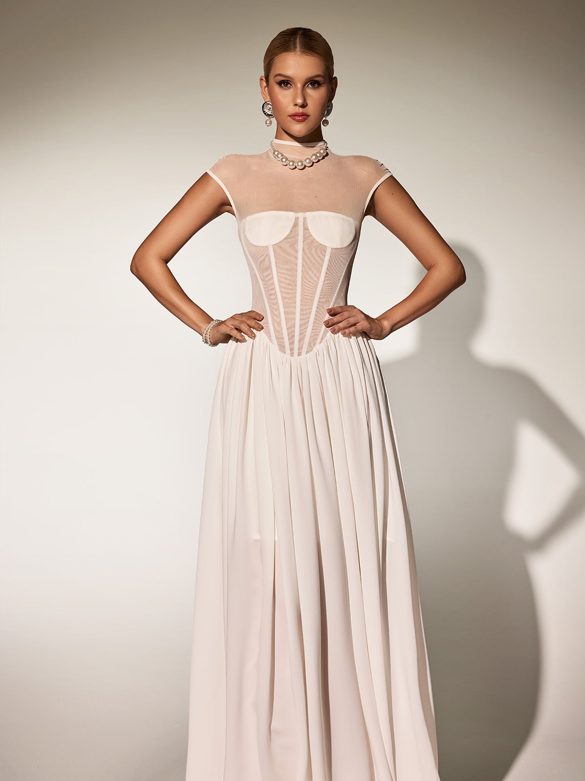 Sleeveless Corset Maxi Dress - View 3