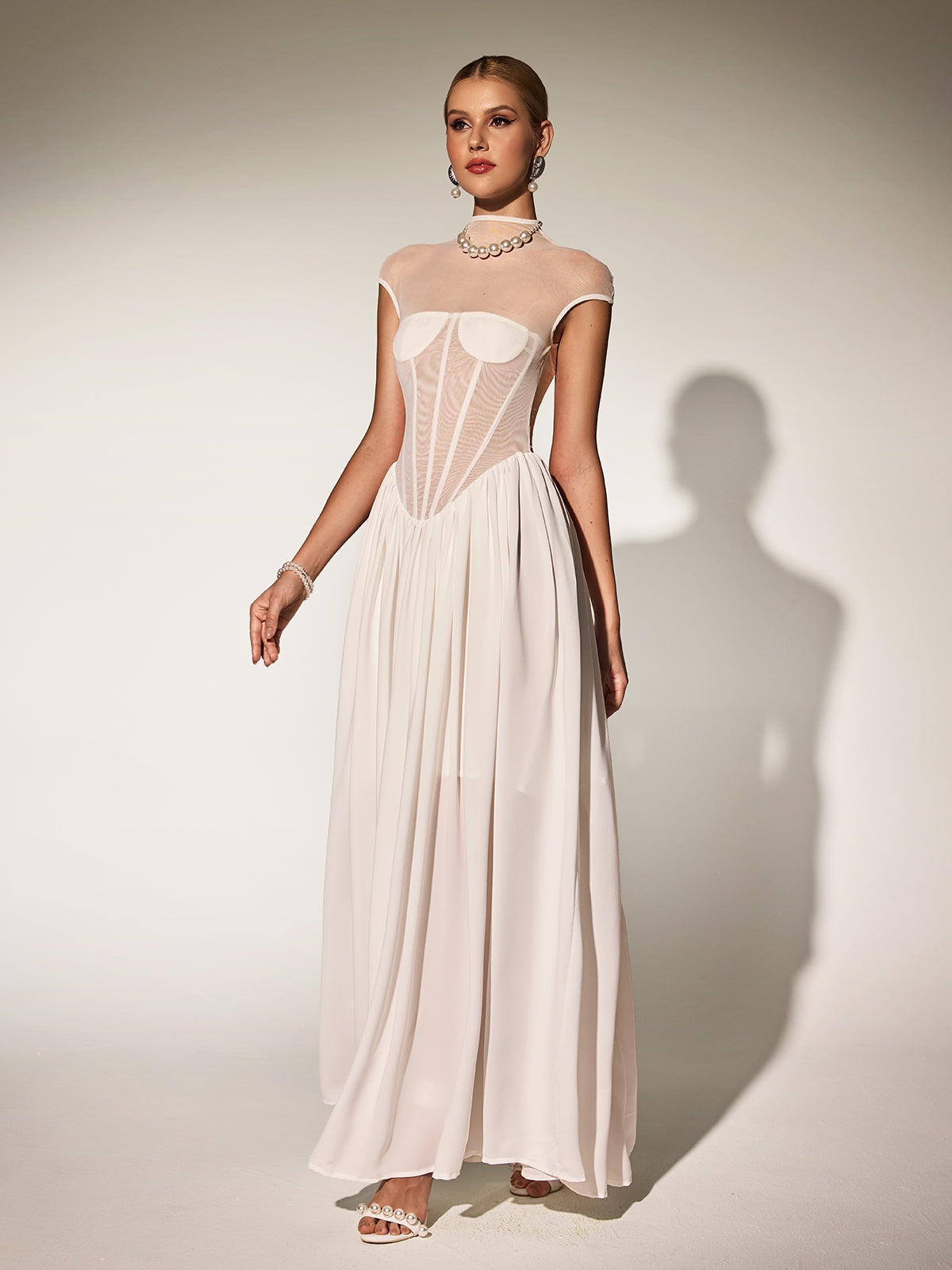Sleeveless Corset Maxi Dress - View 4