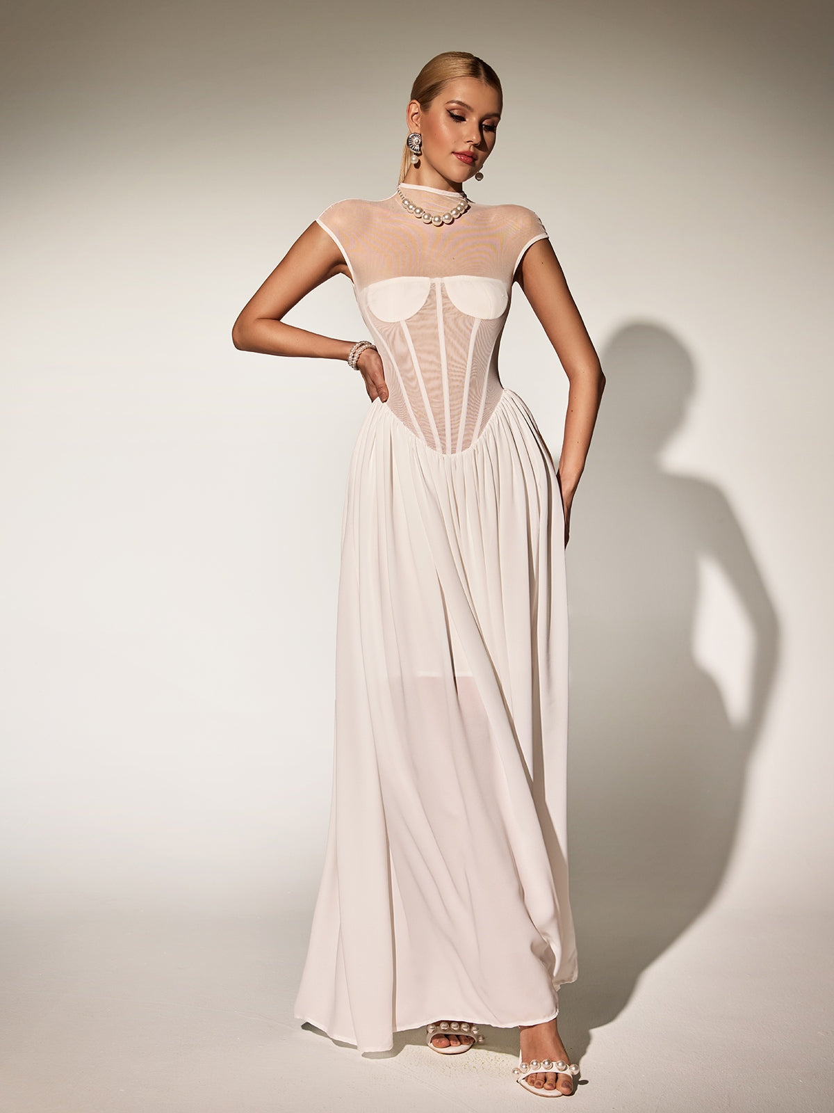 Sleeveless Corset Maxi Dress - View 5
