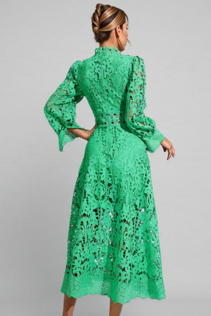 Keryn Green Lace Cutout Maxi Dress - View 7