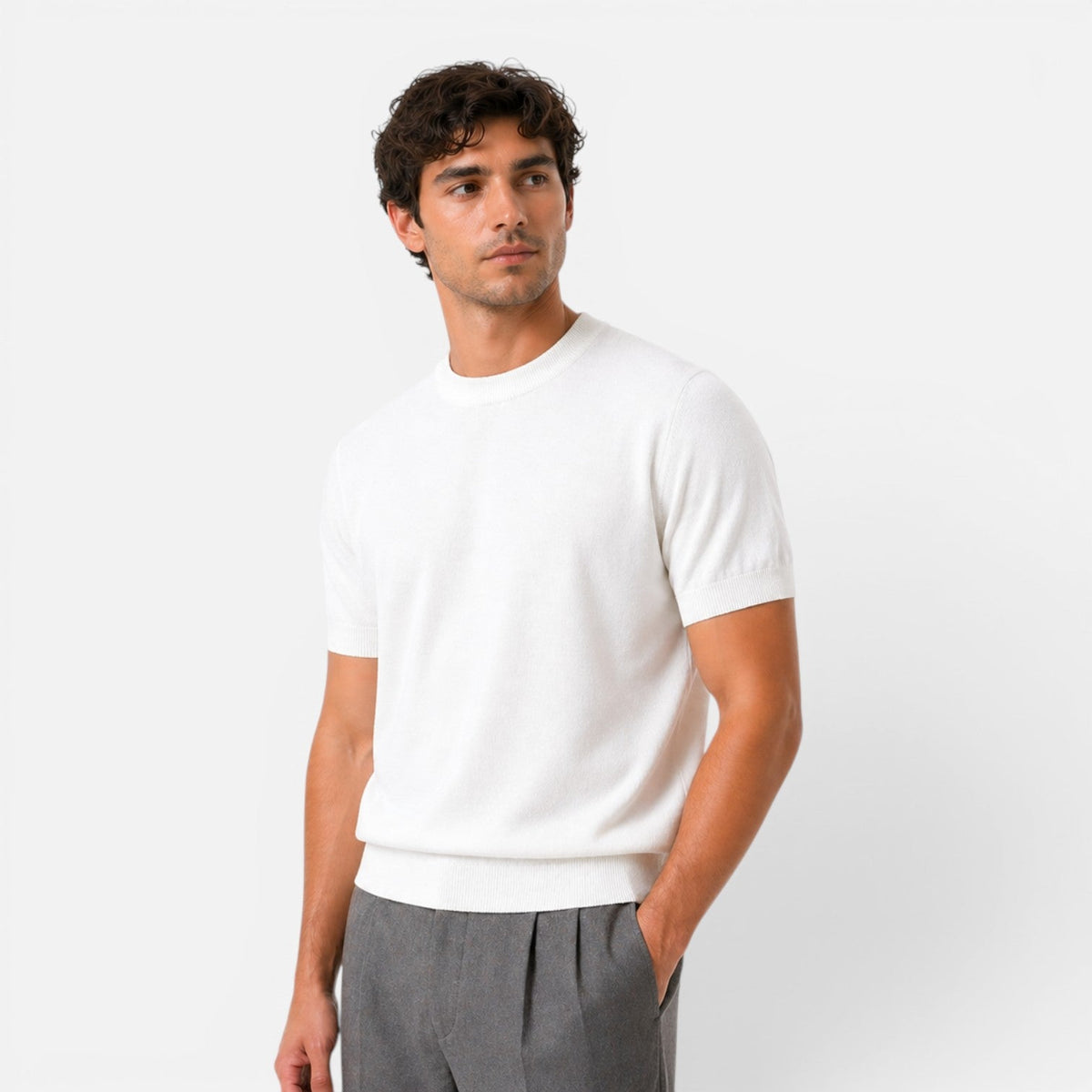Maison Straver | Men’s Knit T Shirt Slim Fit