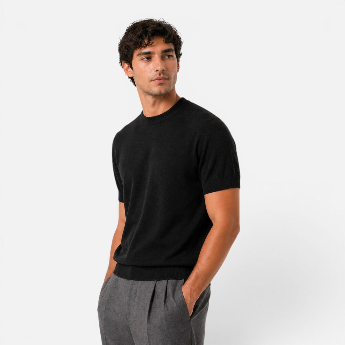 Maison Straver | Men’s Knit T Shirt Slim Fit