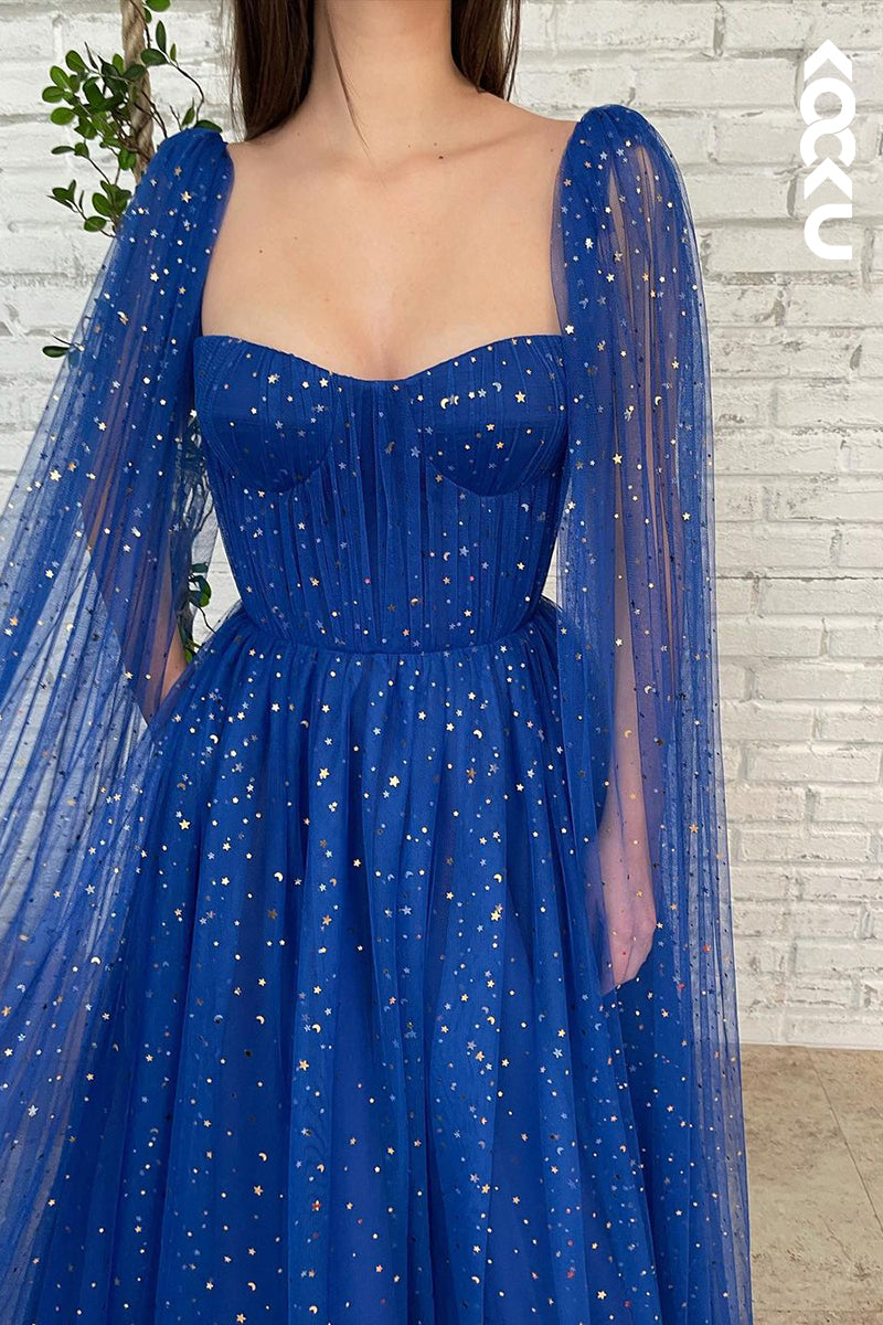 L1282 - Two-Piece Sweetheart Sequined Pleats Prom Evening Formal Dress