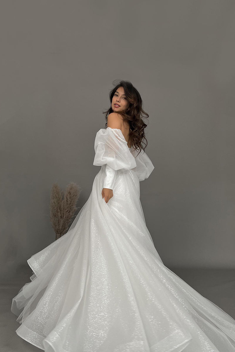 L1986 - Sweetheart Spaghetti Straps Lace Beaded Tulle A-Line Long Prom Dress