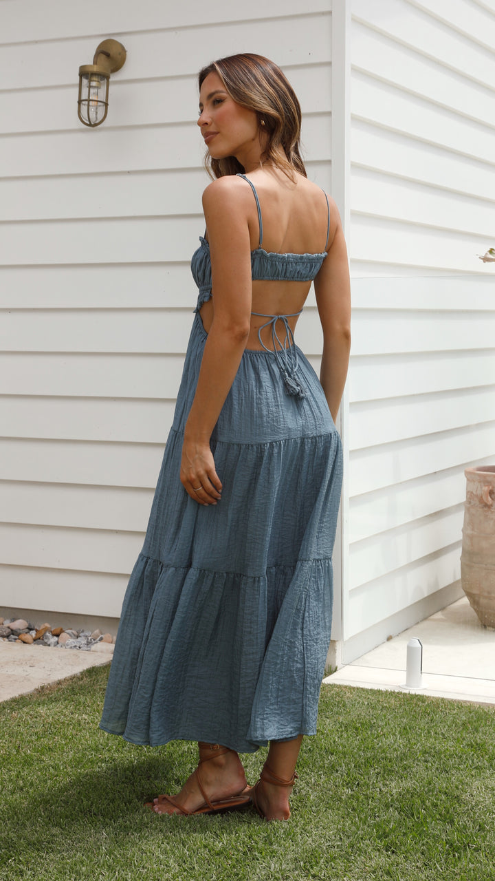 Luxe Amelia Strap Midi Dress Designer Edit