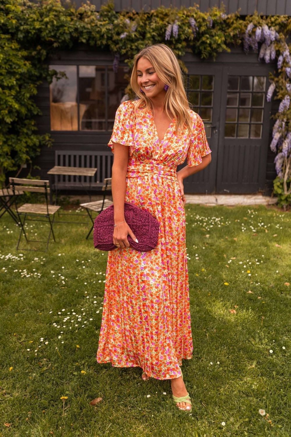 Sara Exclusive Floral Maxi Summer Dress Chic Silhouette Collection