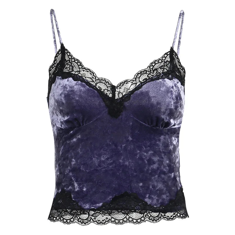 Deep V-Neck Lace Bodycon Crop Top