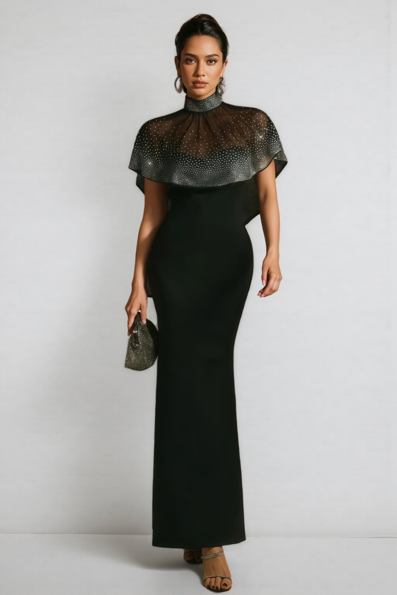 Roger Beaded Sequin Maxi Dress - View 3