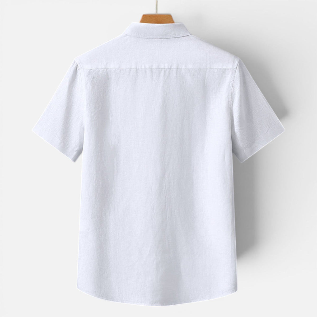 Men's Linen Short Sleeve Shirt Casual Summer Button Up
