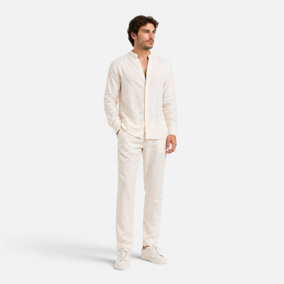 Maison Straver | Men’s Linen Set Relaxed Fit Matching Shirt and Pants