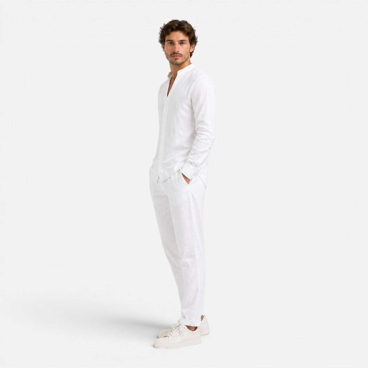 Maison Straver | Men’s Linen Set Relaxed Fit Matching Shirt and Pants