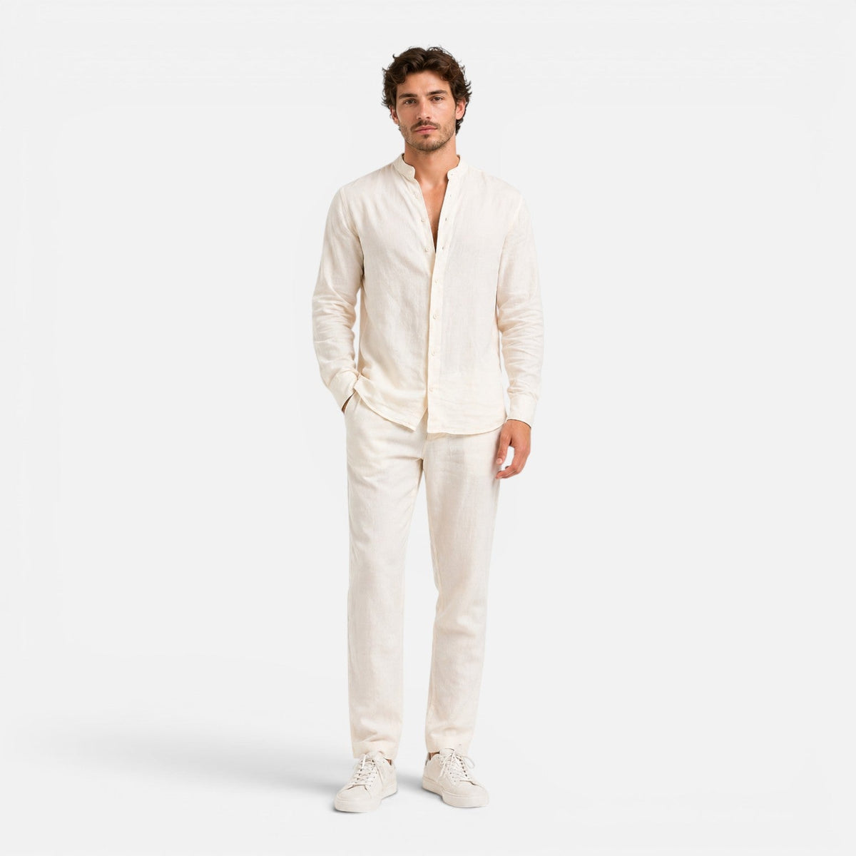 Maison Straver | Men’s Linen Set Relaxed Fit Matching Shirt and Pants