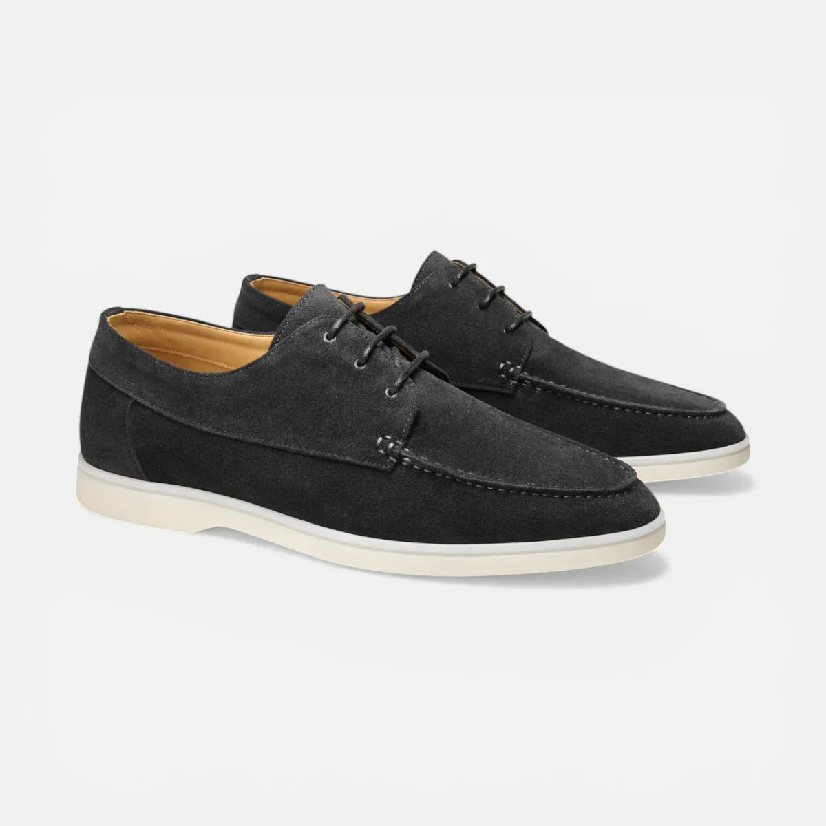 Maison Straver | Men’s Suede Lace Up Loafer Dress Shoes Lightweight