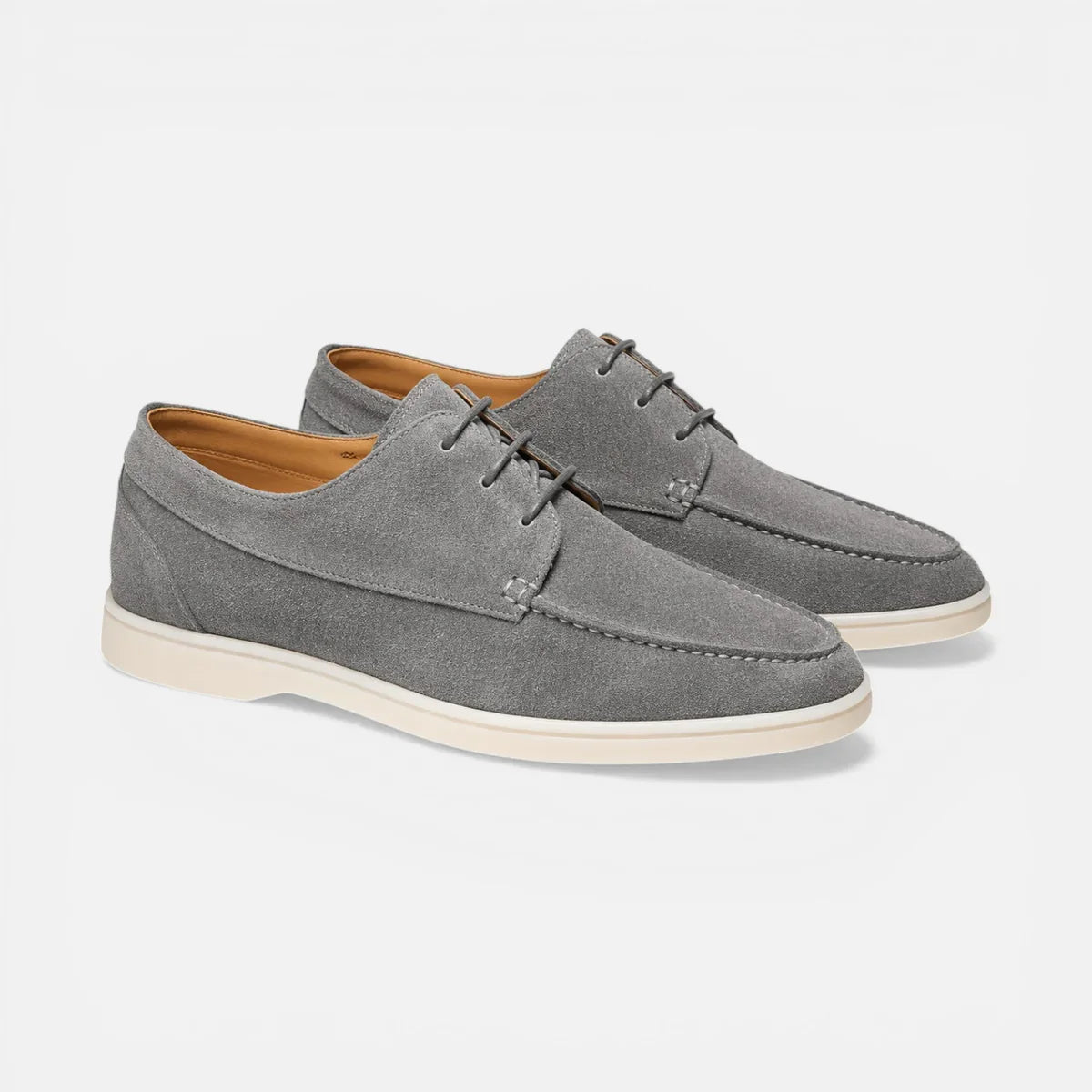 Maison Straver | Men’s Suede Lace Up Loafer Dress Shoes Lightweight
