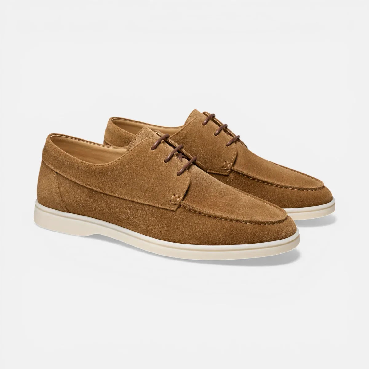 Maison Straver | Men’s Suede Lace Up Loafer Dress Shoes Lightweight