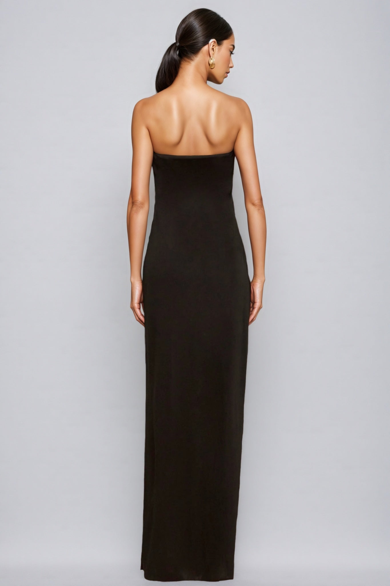 Jeandi Black Bustier Bandage Maxi Dress - View 5