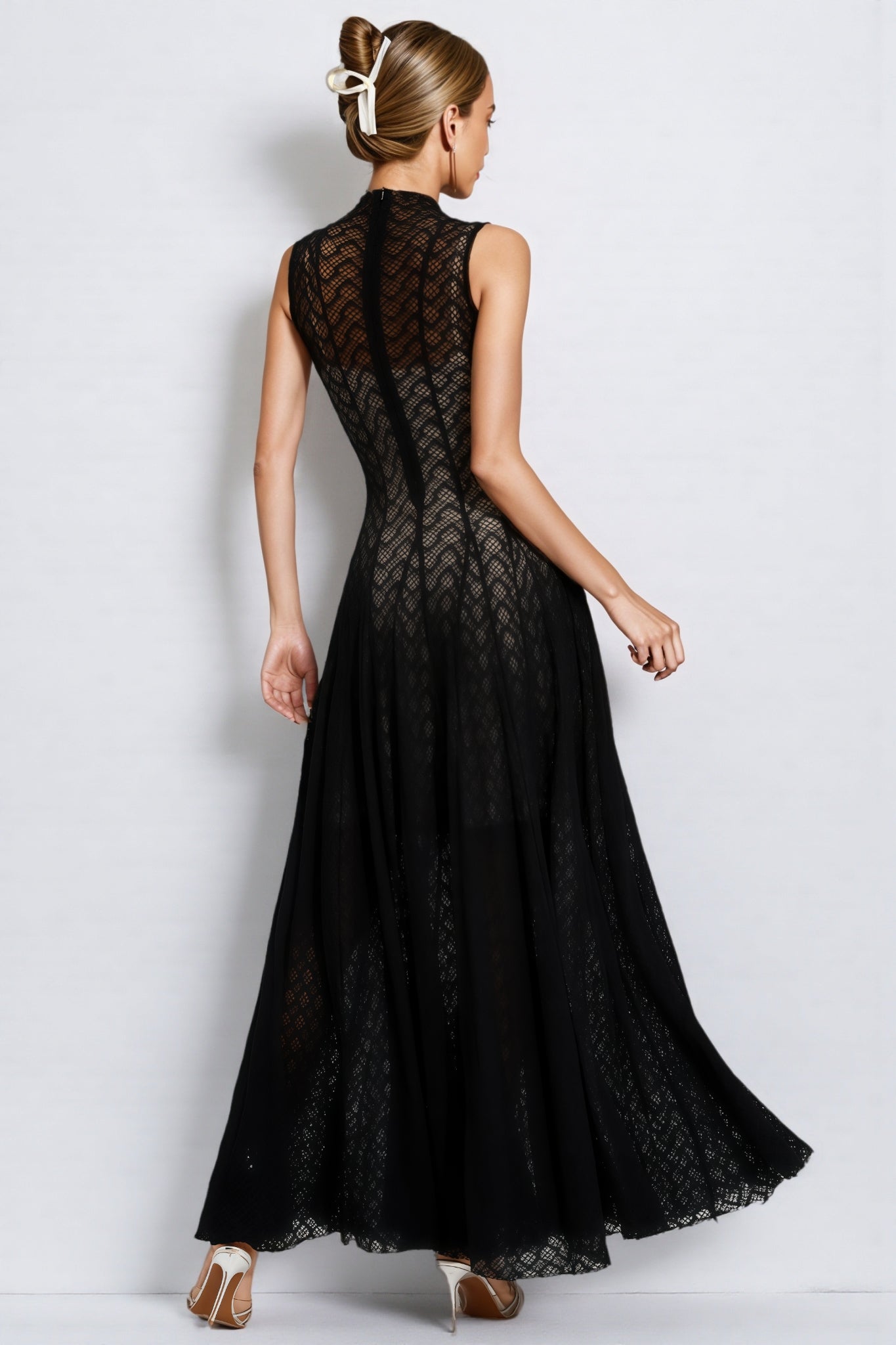 Hutt Black Lace Sleeveless Maxi Dress - View 4