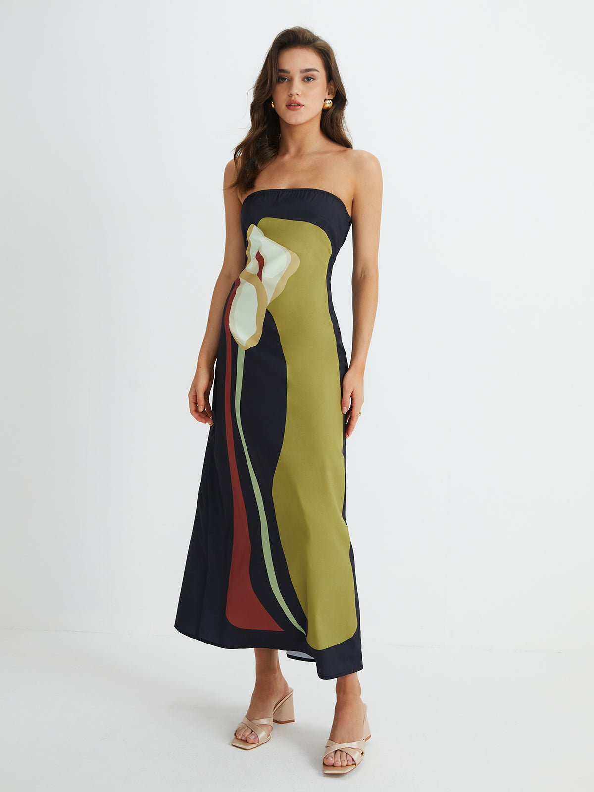 Logan Boutique Women's Floral Strapless Summer Maxi Dress Collection