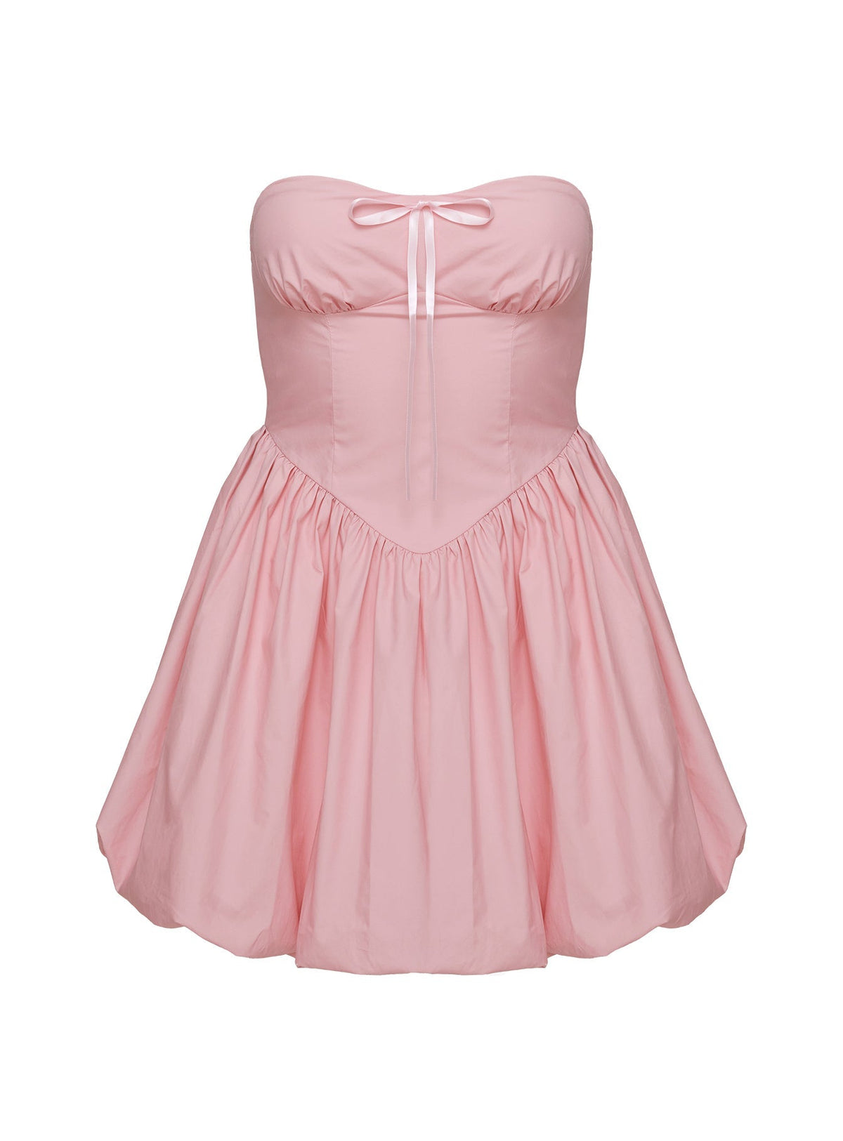 Melaina Bubble Hem Mini Dress Pink