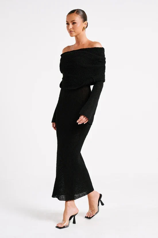 ALLURE BOUCLE MAXI DRESS