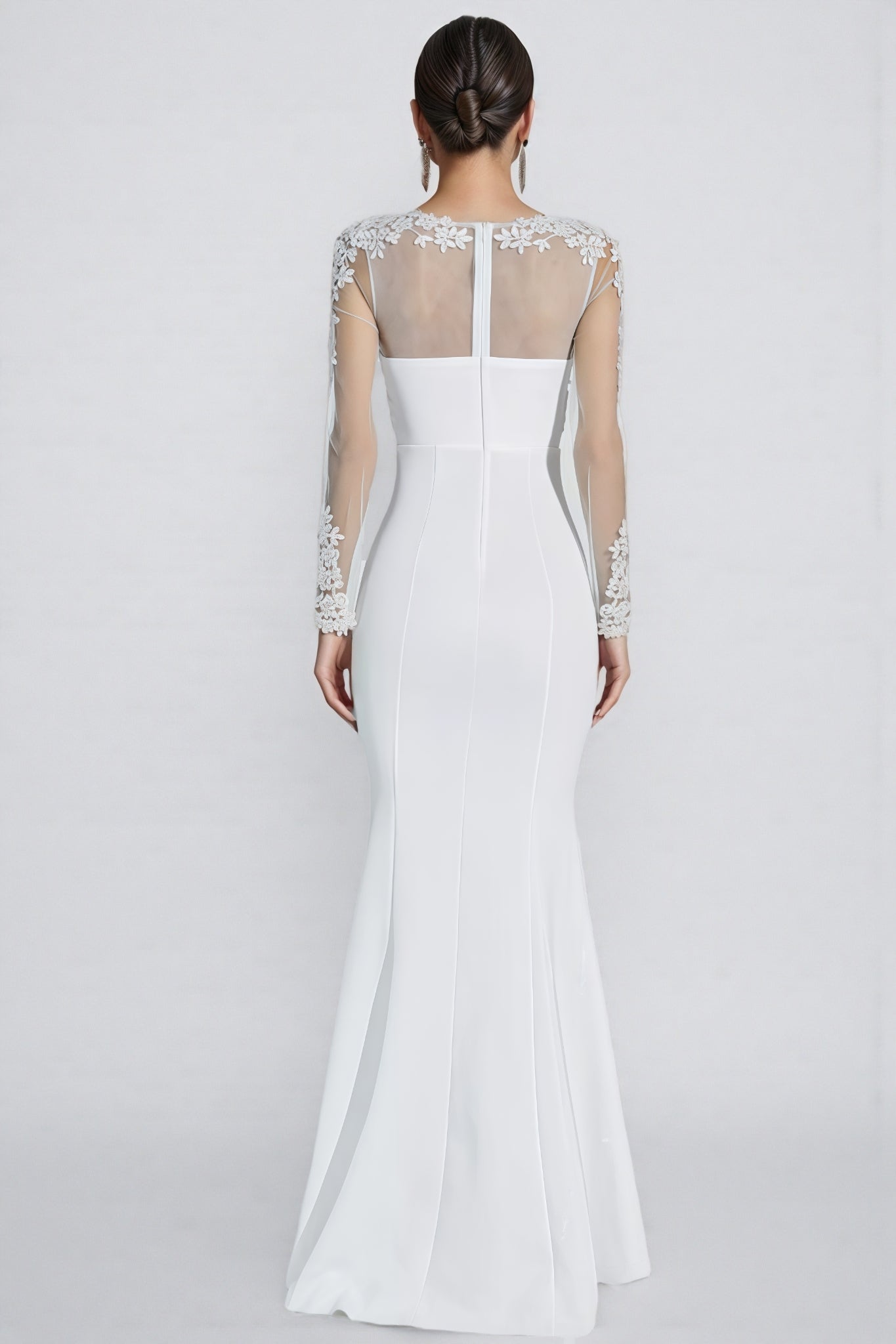 Marend White Lace Bodycon Maxi Dress - View 6