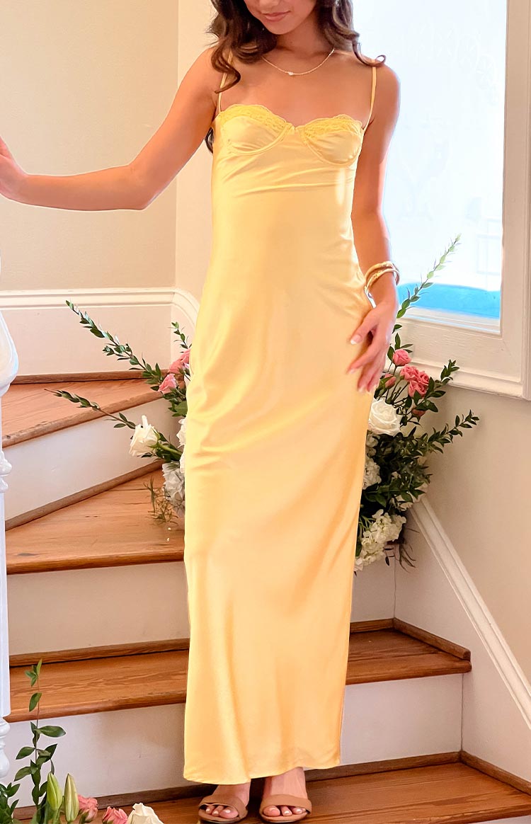 Satin Lace Trim Sweetheart Cami Bias Cut Maxi Dress 14