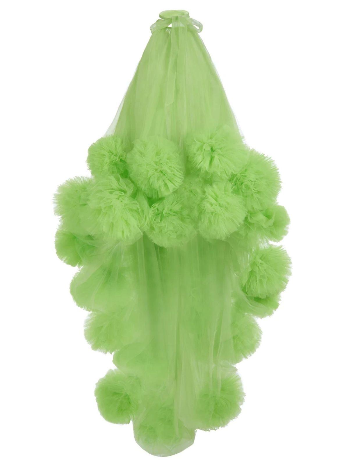 Marsali Mesh Maxi Dress In Green 6