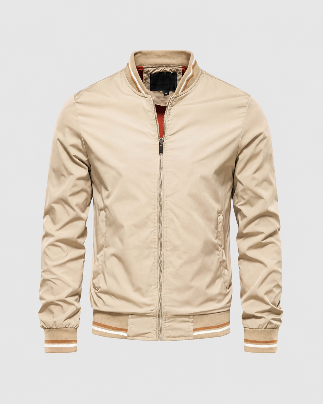 Men’s Lightweight Bomber Jacket with Ribbed Trim