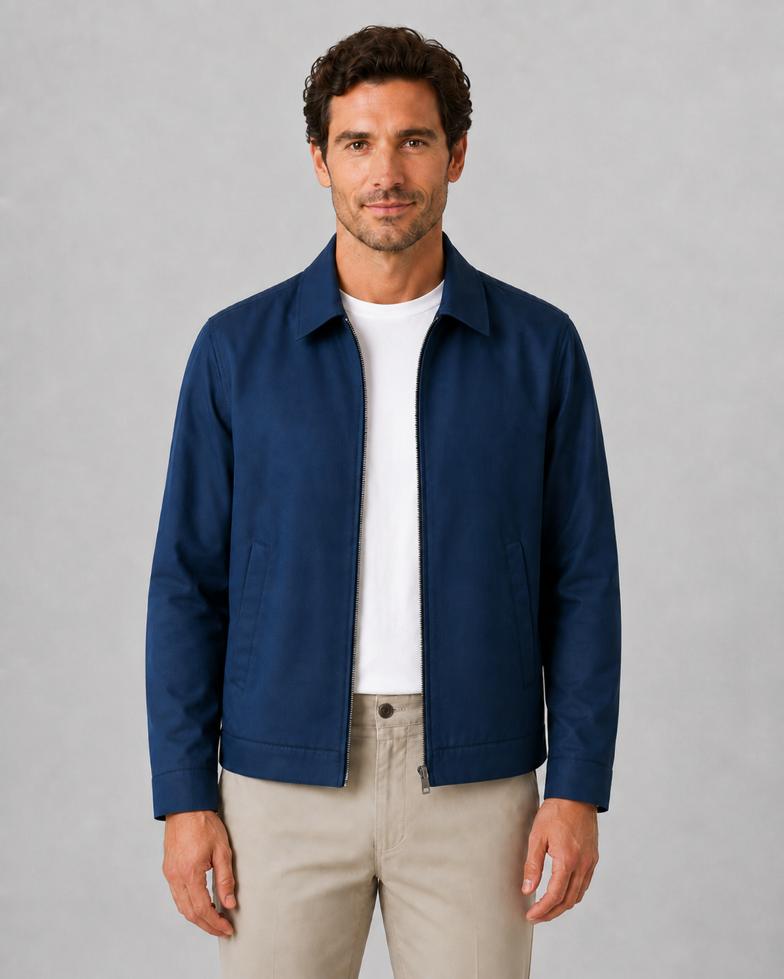 Men’s Lightweight Harrington Jacket – Check Lining