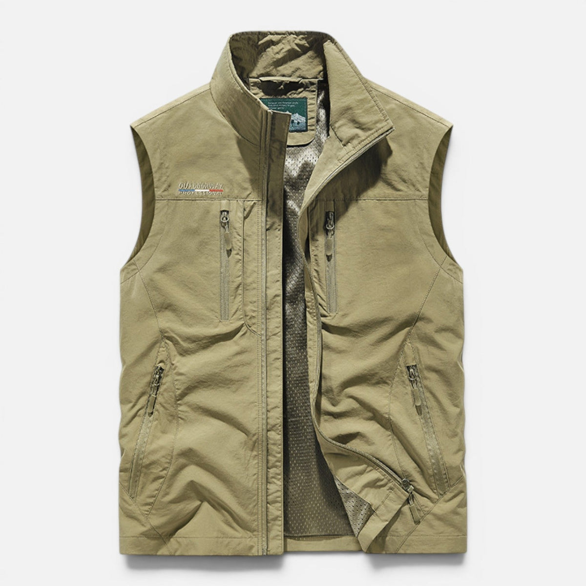 Men's Lightweight Utility Vest Multi Pocket Outdoor Gilet